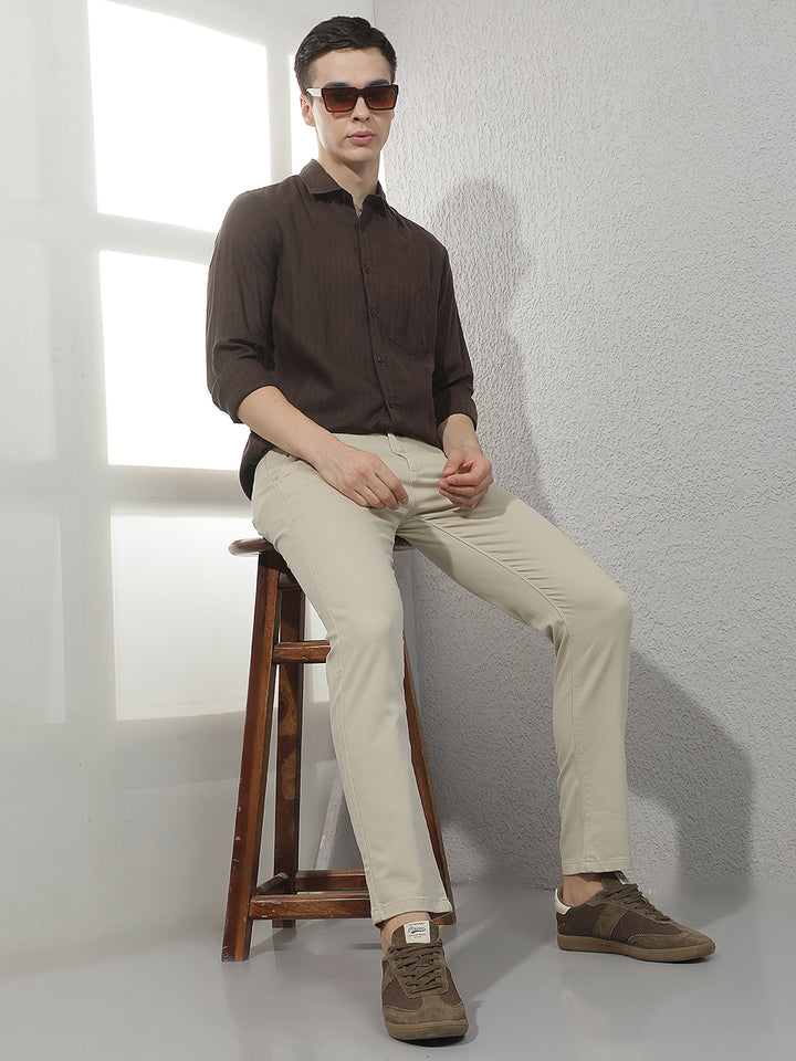 Warm Sand Beige Trousers