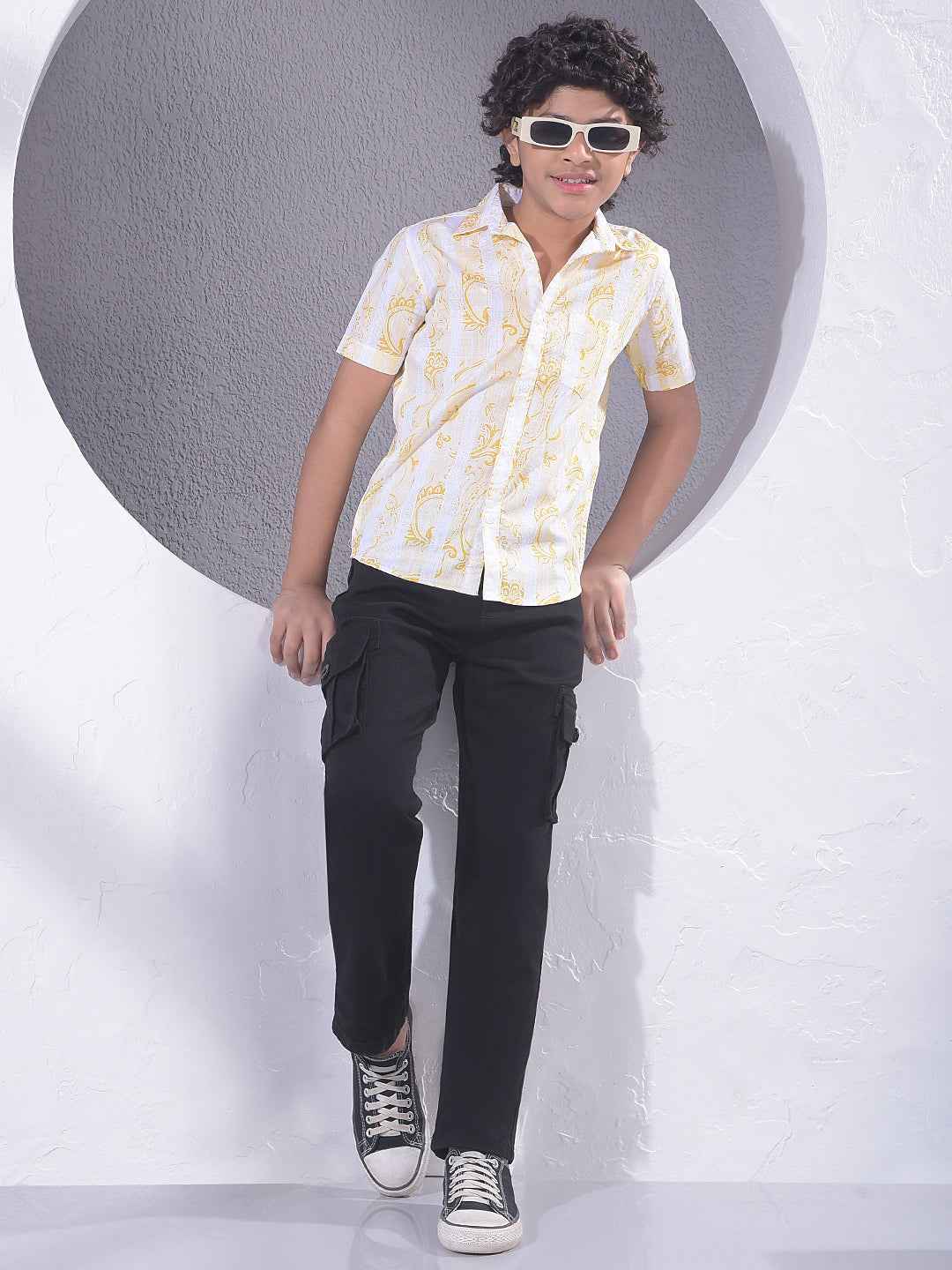 Jet Black Utility Cargo Jeans