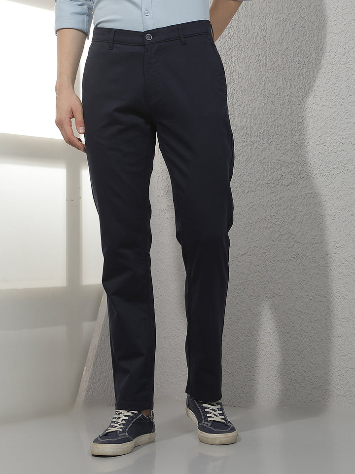 Navy Blue Straight Trousers