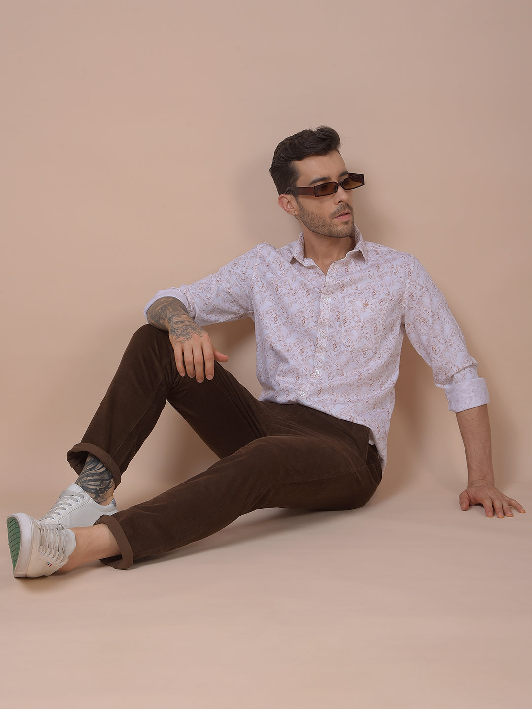 Brown Printed Shirt