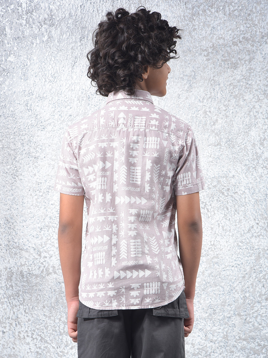 Purple Printed 100% Cotton Shirt