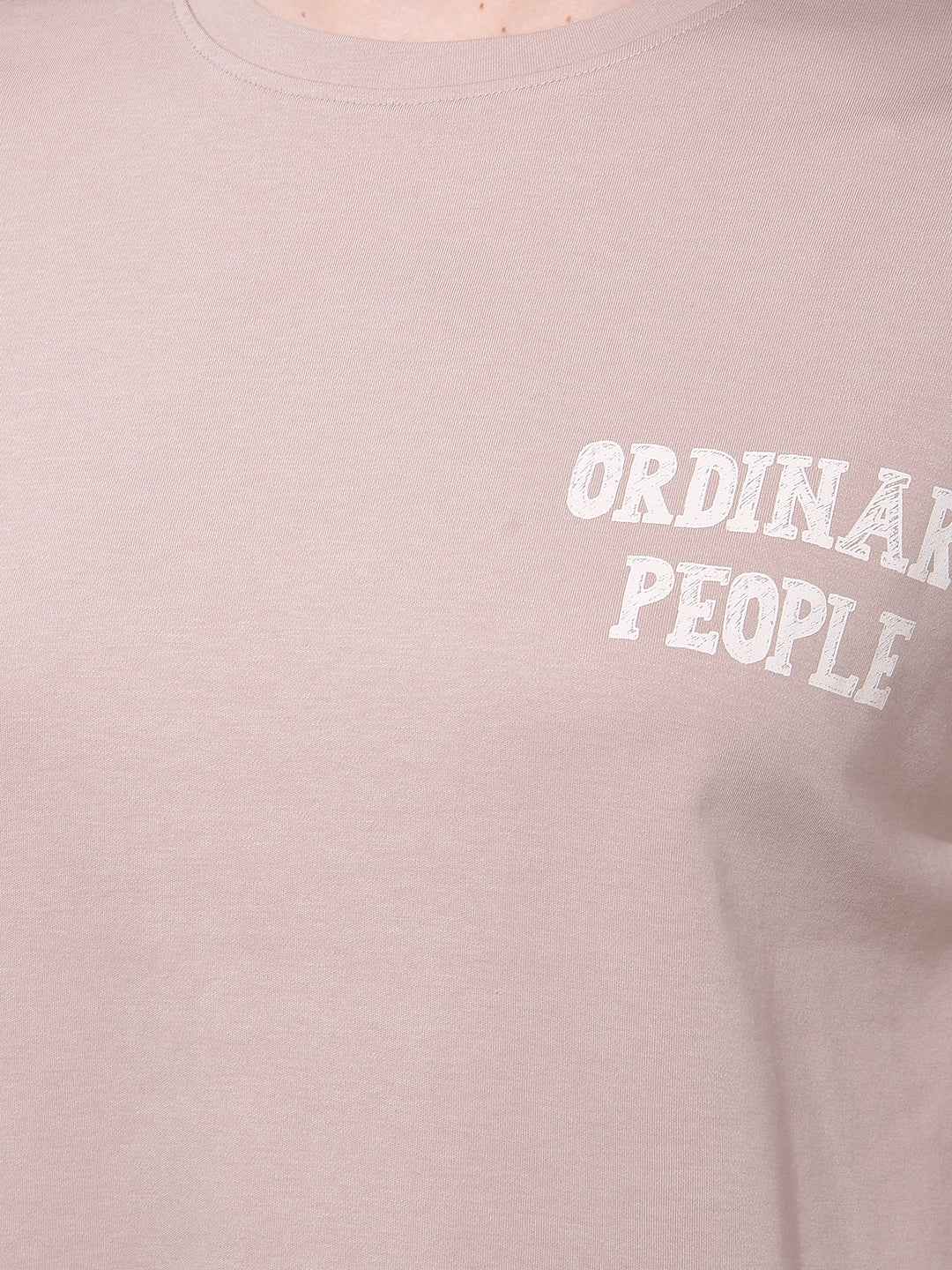 Beige Graphic Print T-Shirt