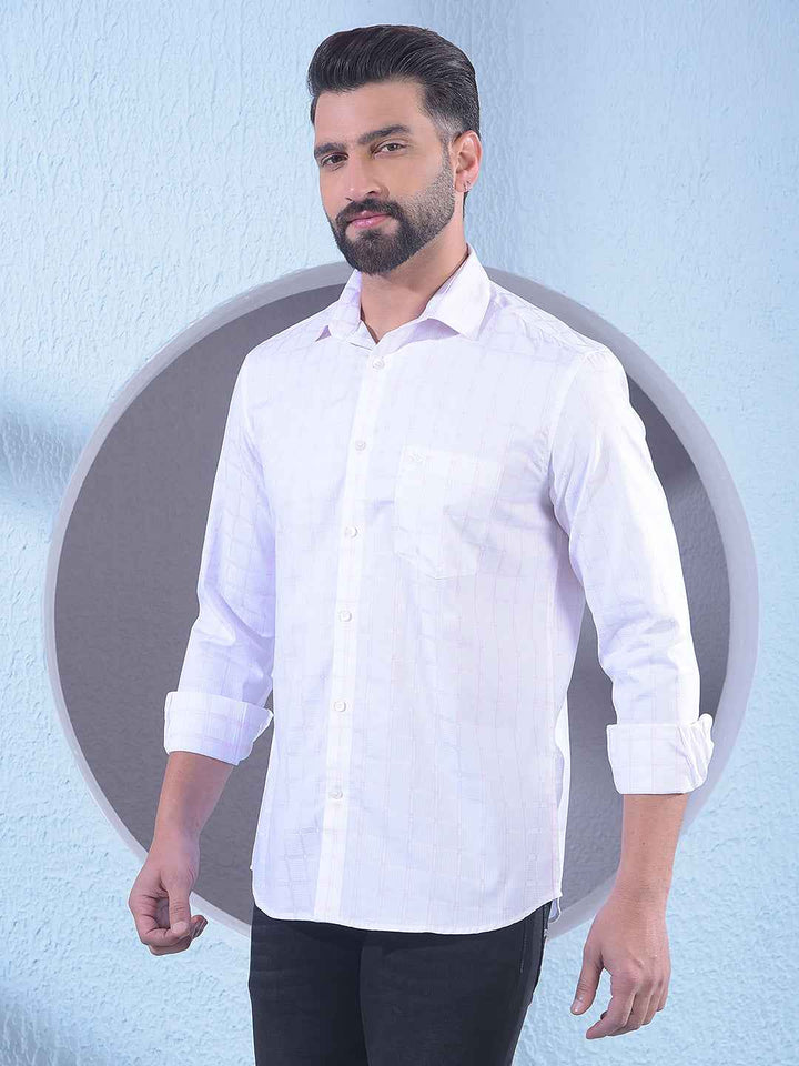 Pink Checked 100% Cotton Shirt