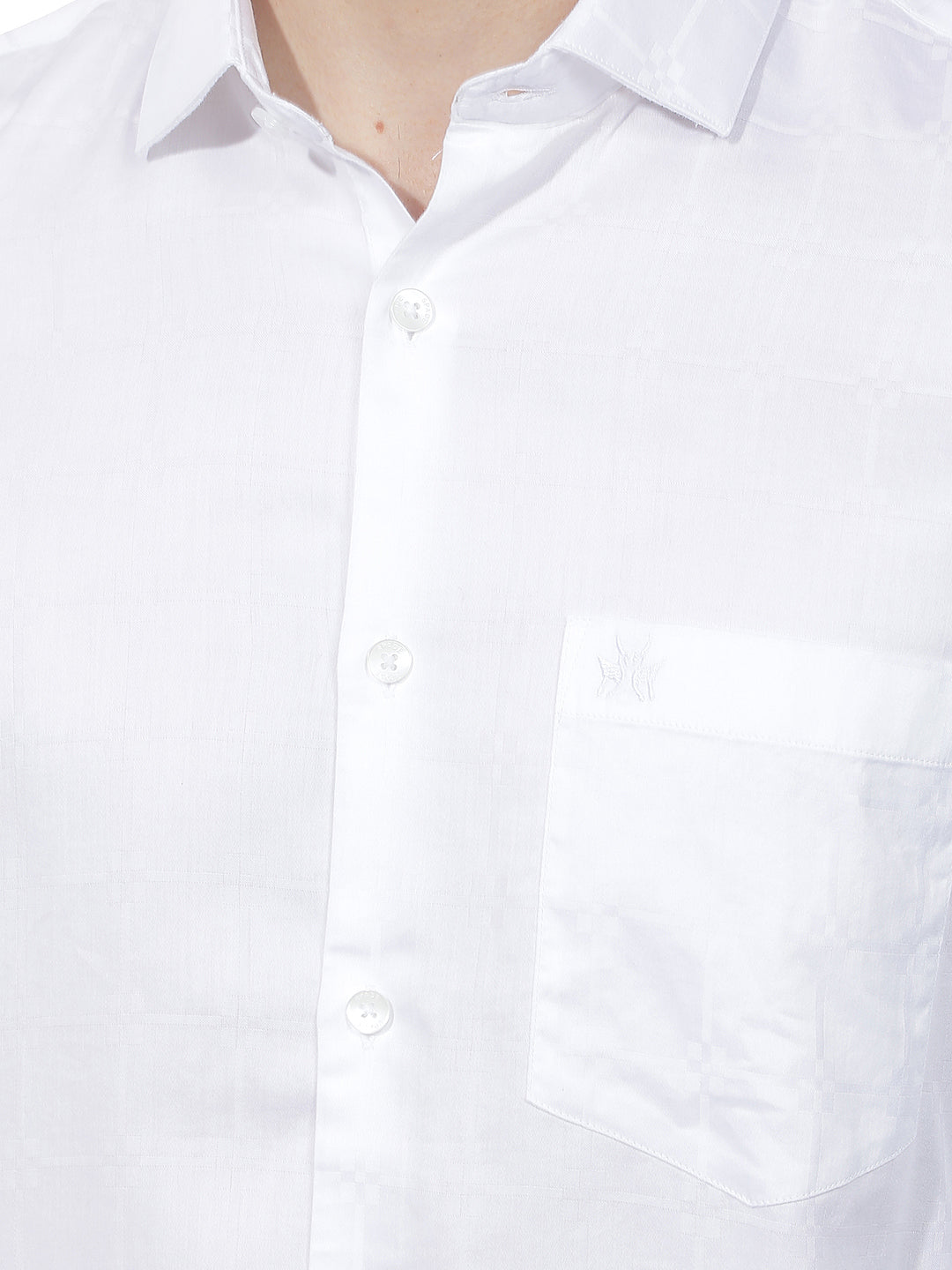 Essential Pearl White Jacquard Shirt