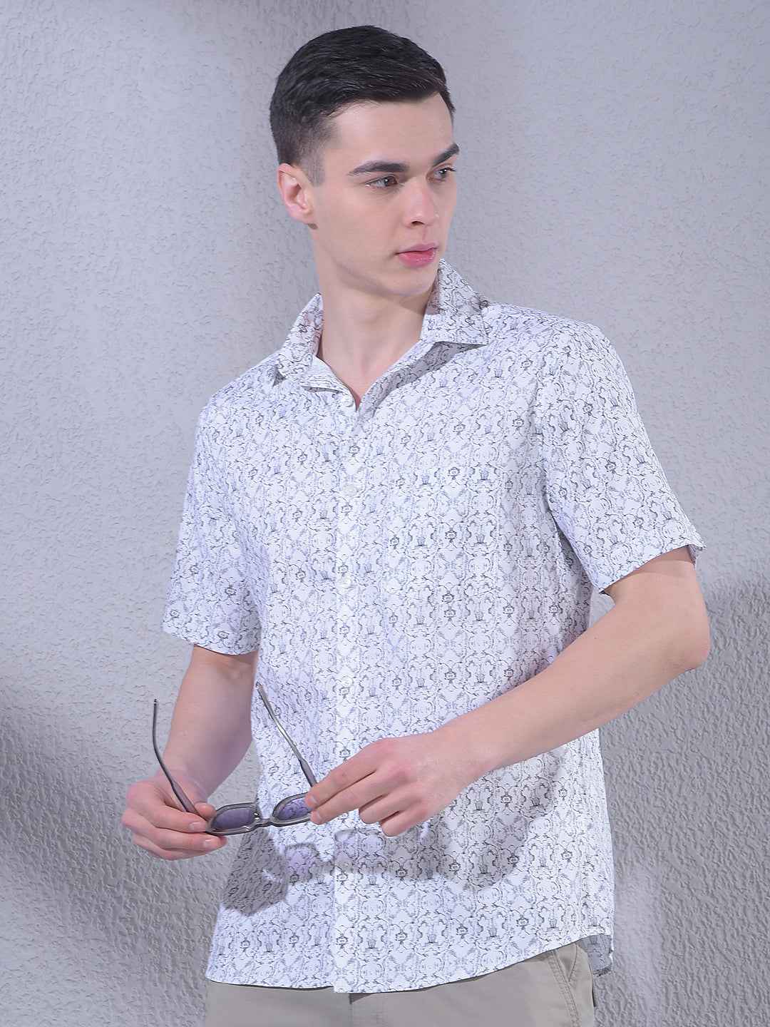 White Printed Shirt