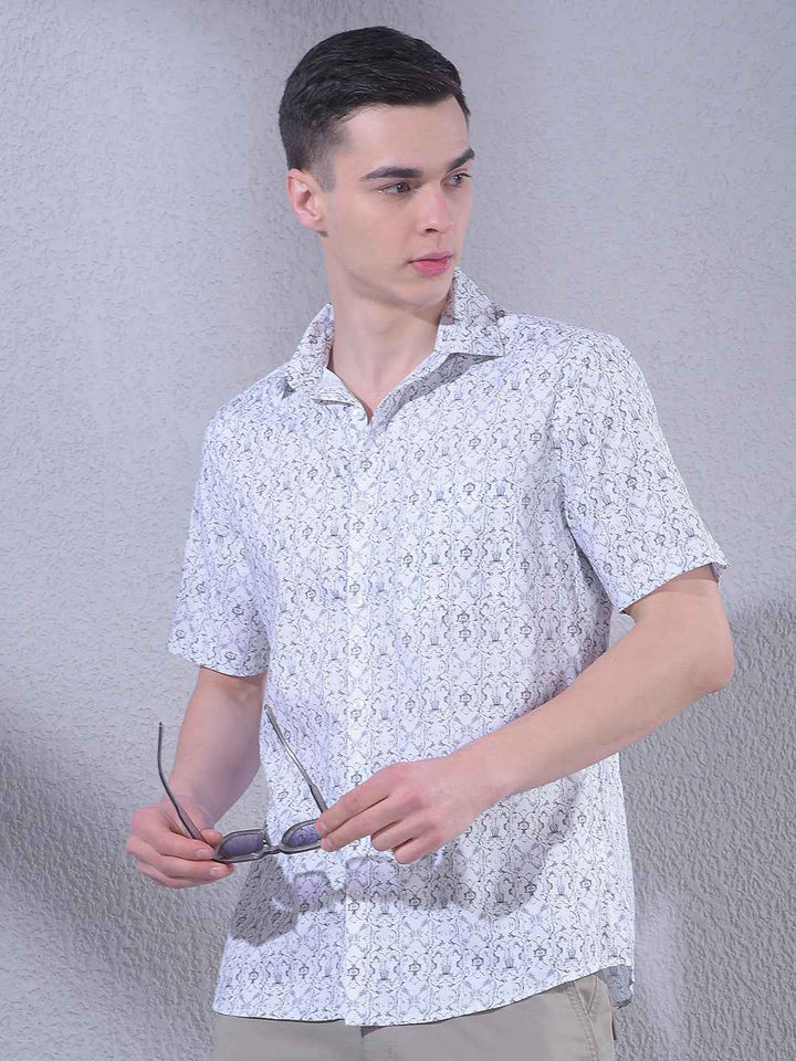White Printed Shirt