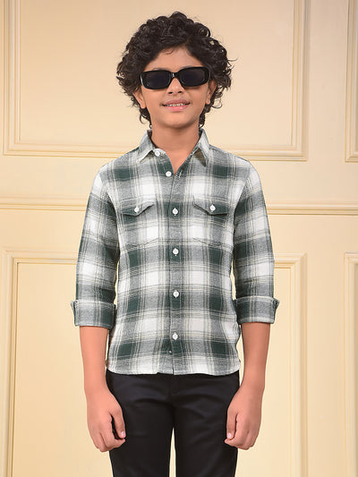 Green Checked 100% Cotton Shirt