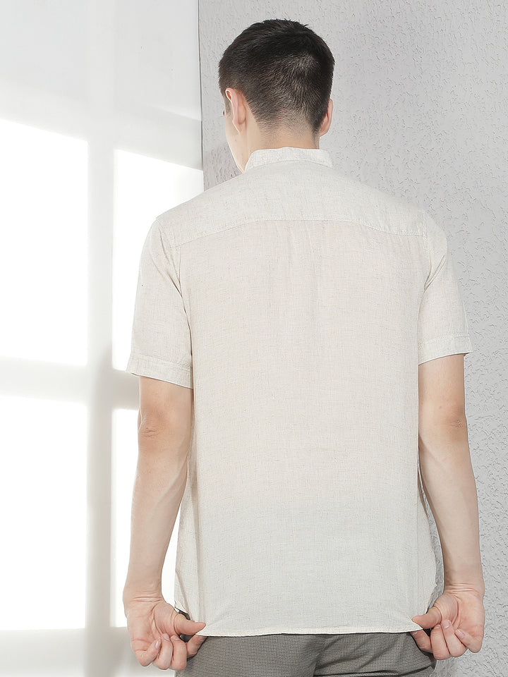 Trendy Luxe Cream Linen Kurta