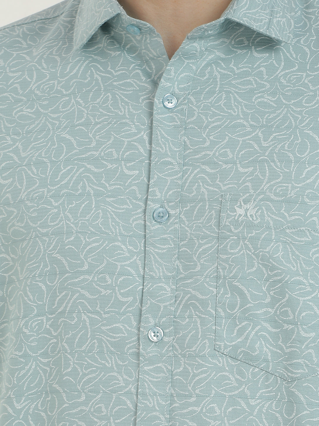 Green Printed 100% cotton Shirt