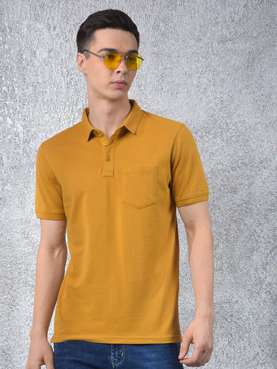 Mustard Polo Neck T-Shirt