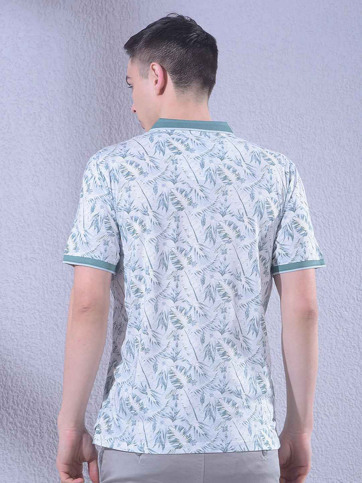 Green Floral Print T-Shirt