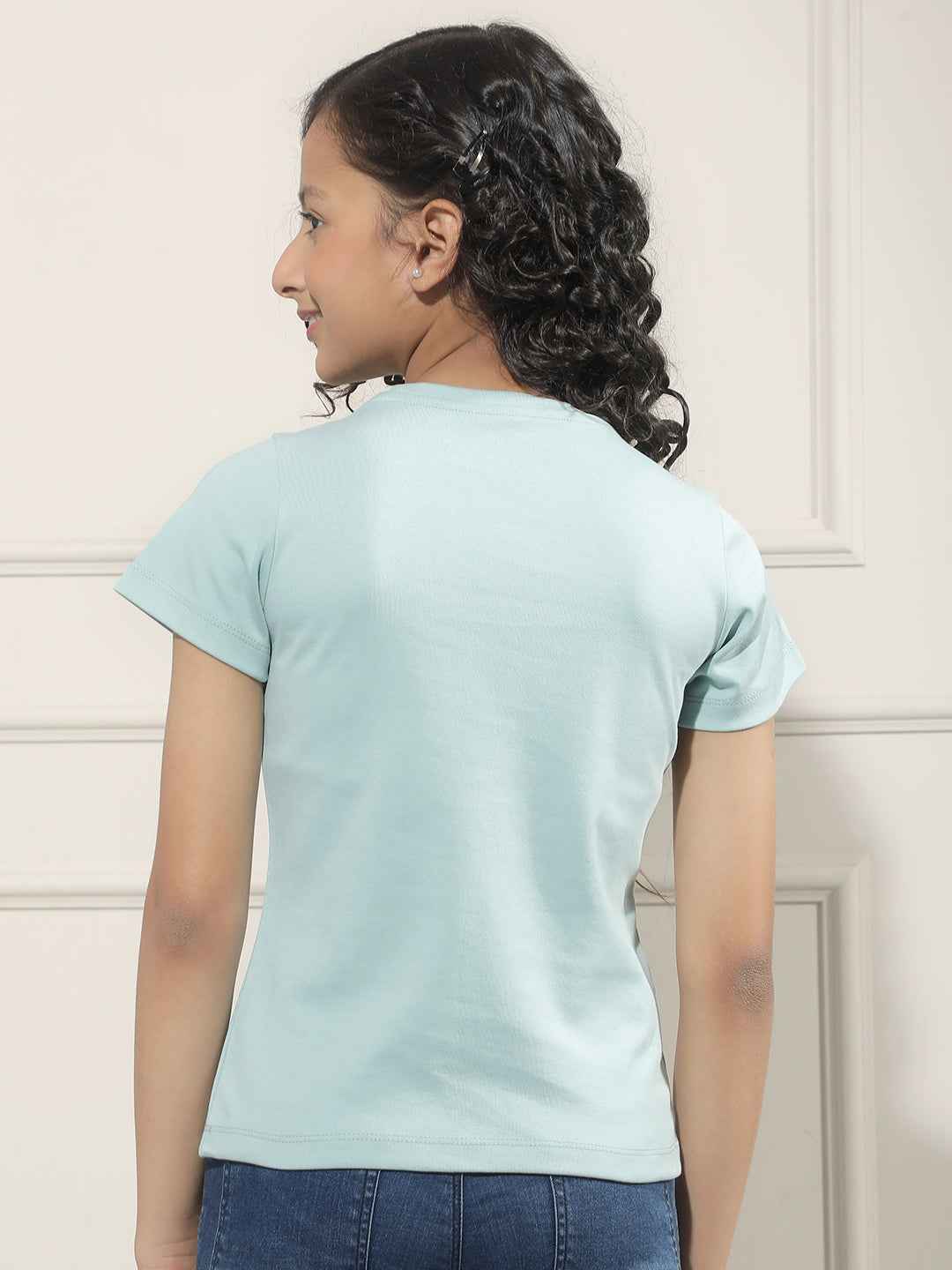 Graphic Print Blue T-Shirt