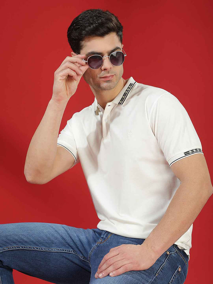 Crisp White Classic Polo T-Shirt