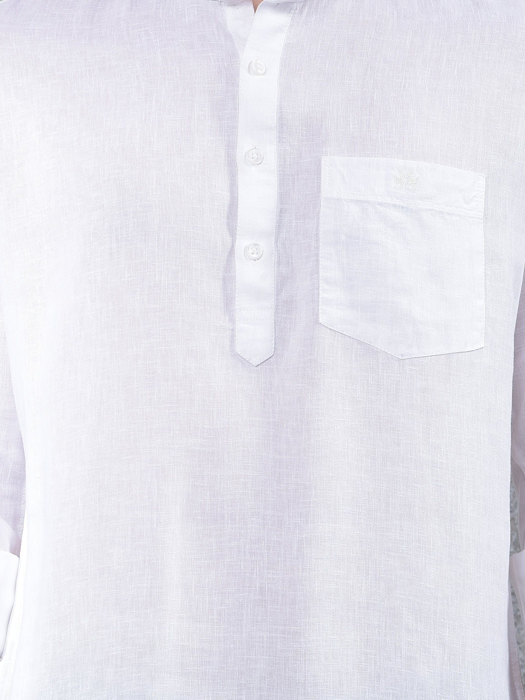 White Linen Kurta-Men Kurtas-Crimsoune Club