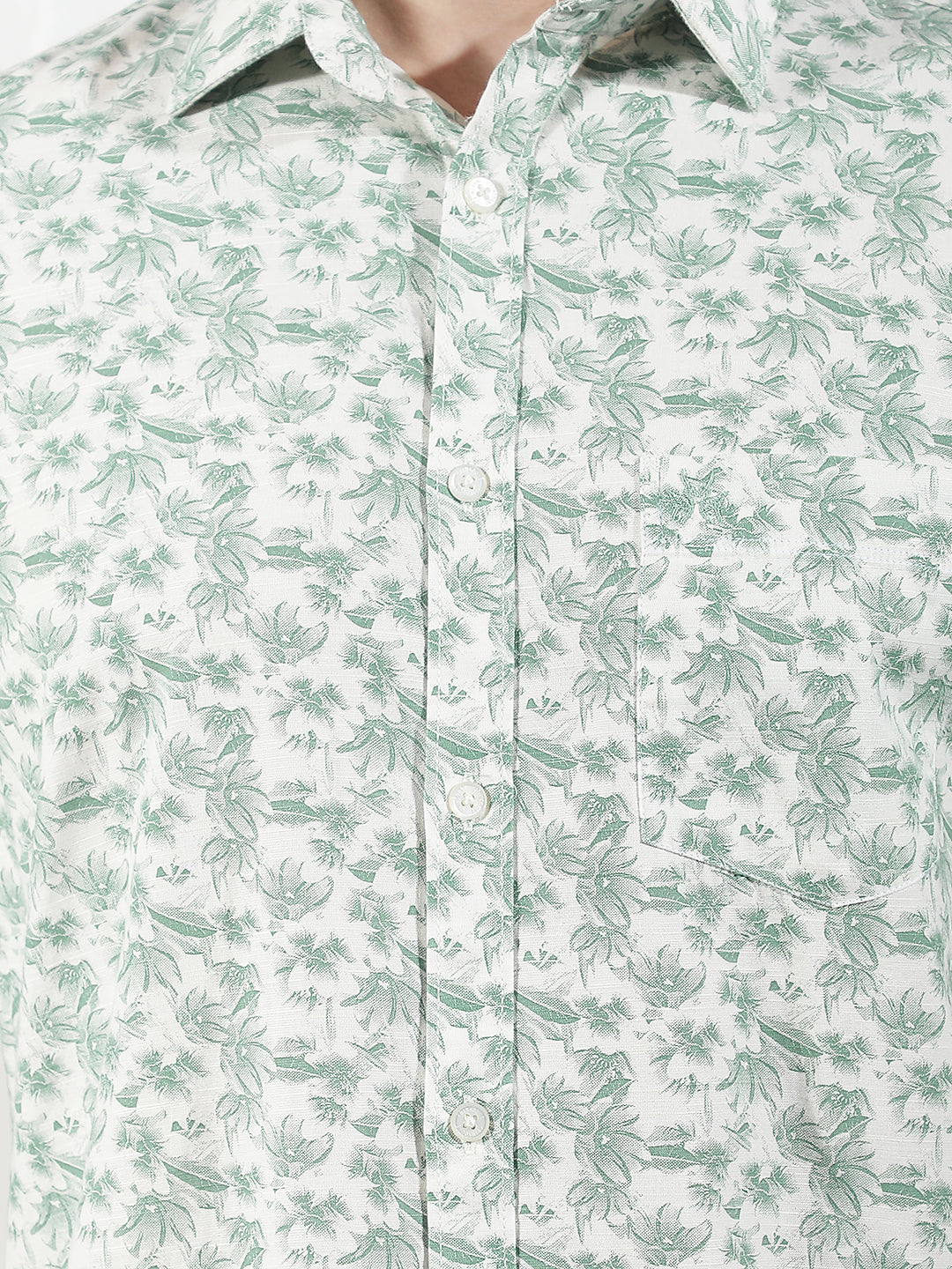 Green Floral Print Shirt