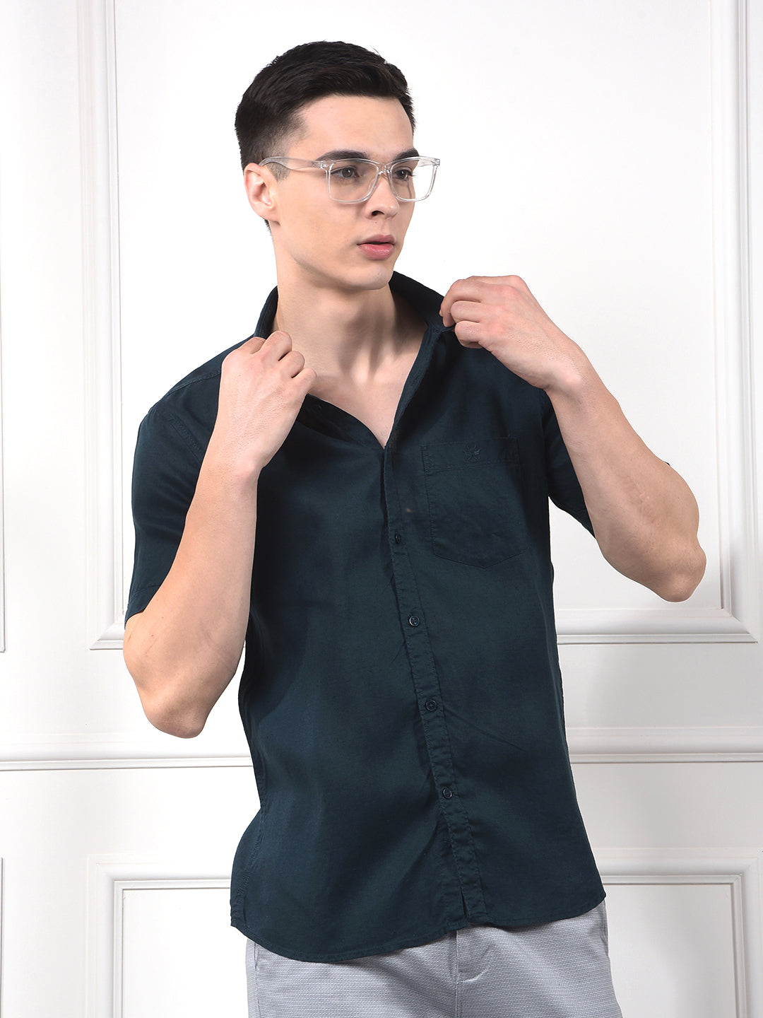 Sky Blue Premium Linen Comfort Shirt