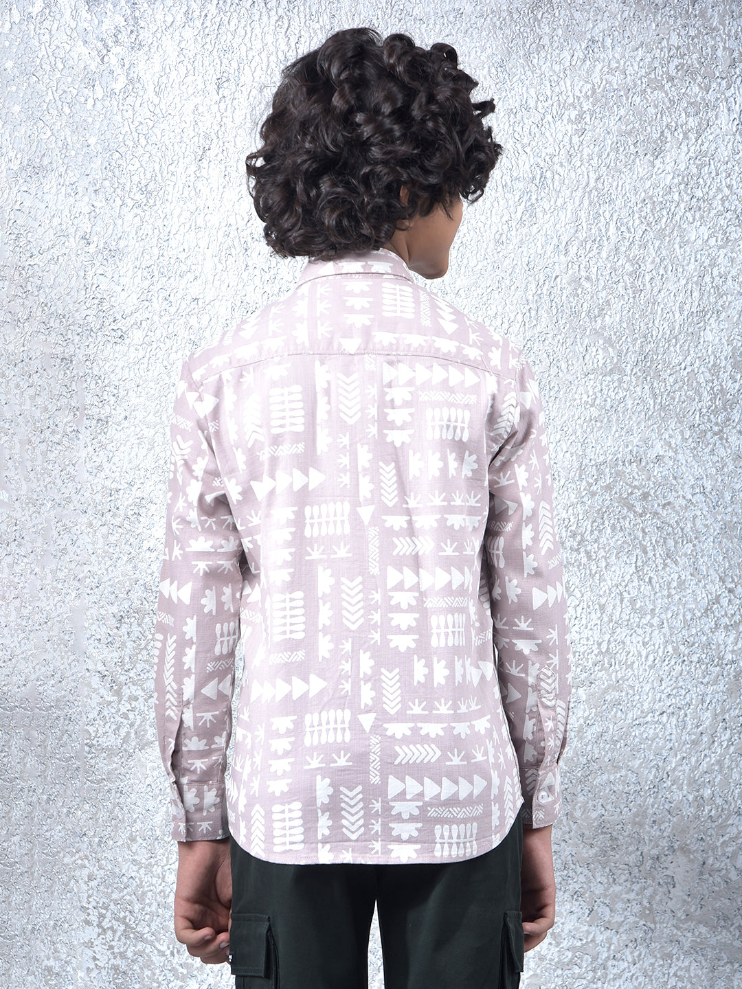 Pink Printed 100% Cotton Shirt