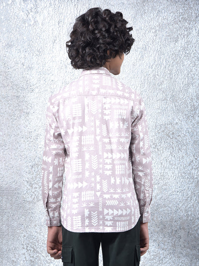 Pink Printed 100% Cotton Shirt