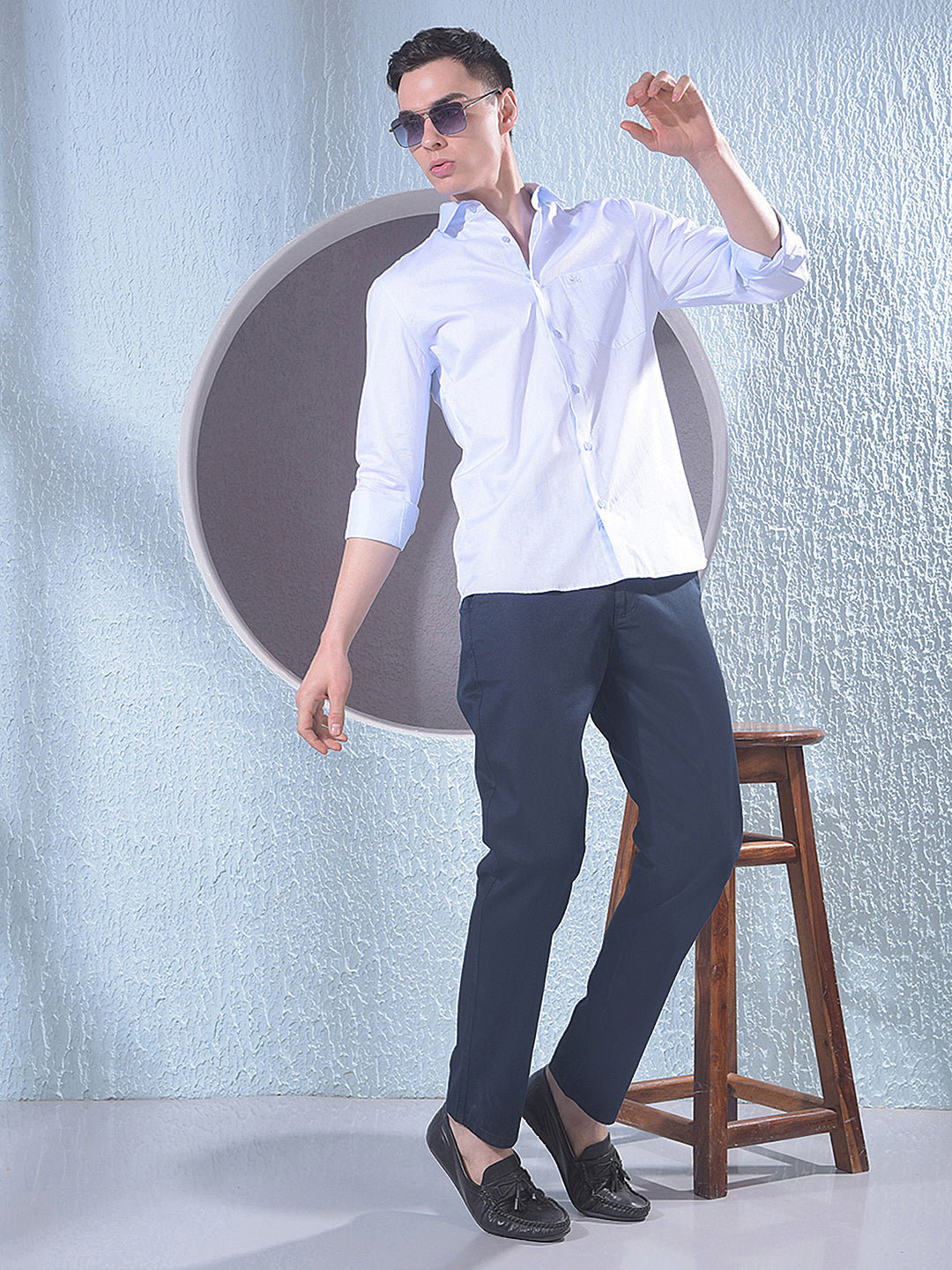 Refined Navy Blue Trousers