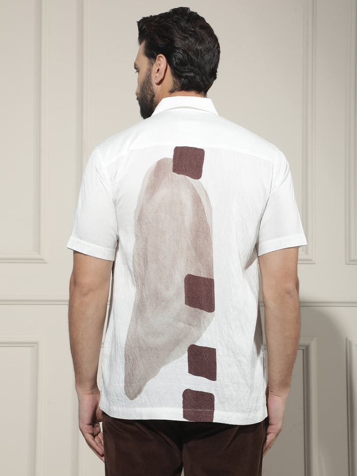 Luxe Hazelwood Brown Printed Shirt