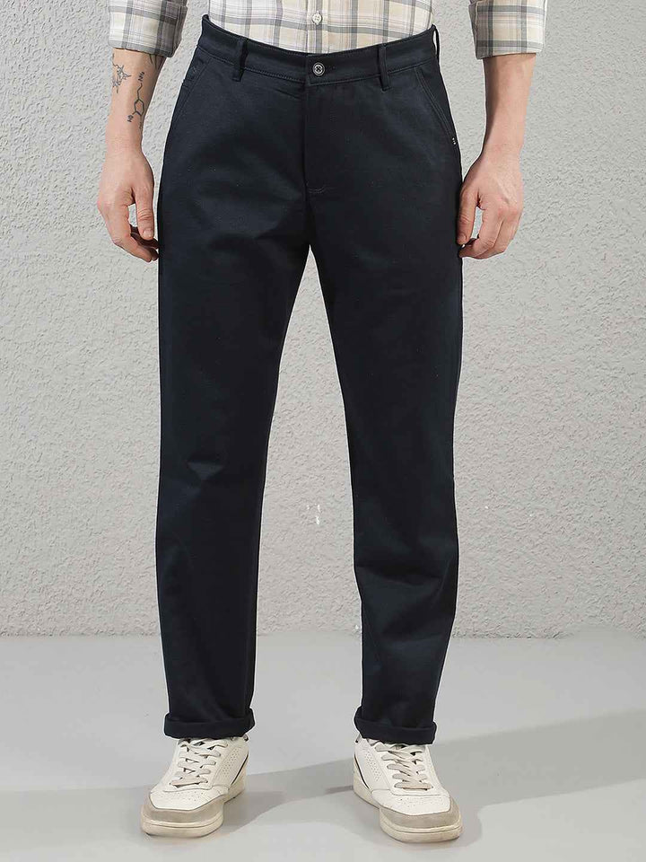 Navy Blue Chino Trousers