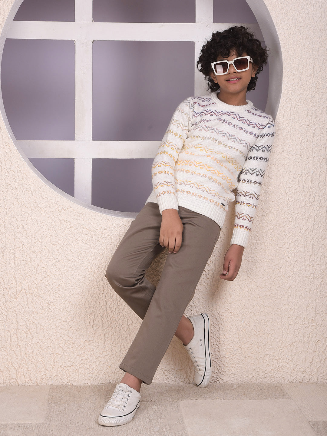 Multi-Color Jacquard Sweater