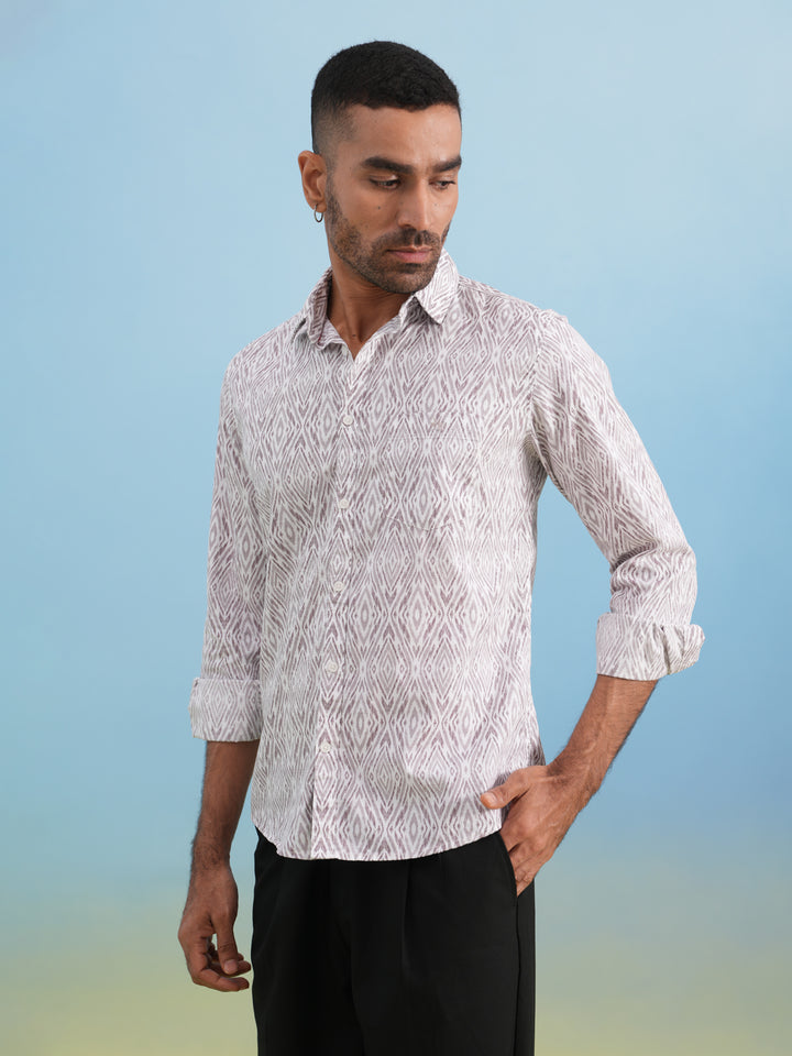 Soft Pink Printed Shirt