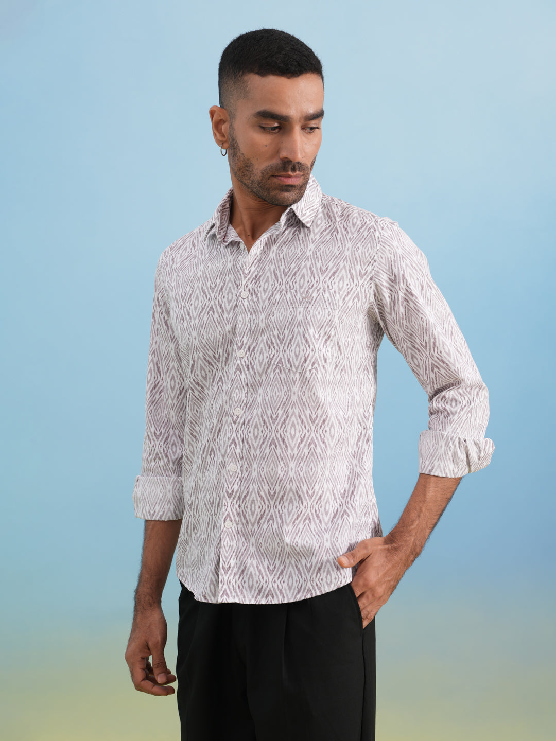 Soft Pink Printed Shirt