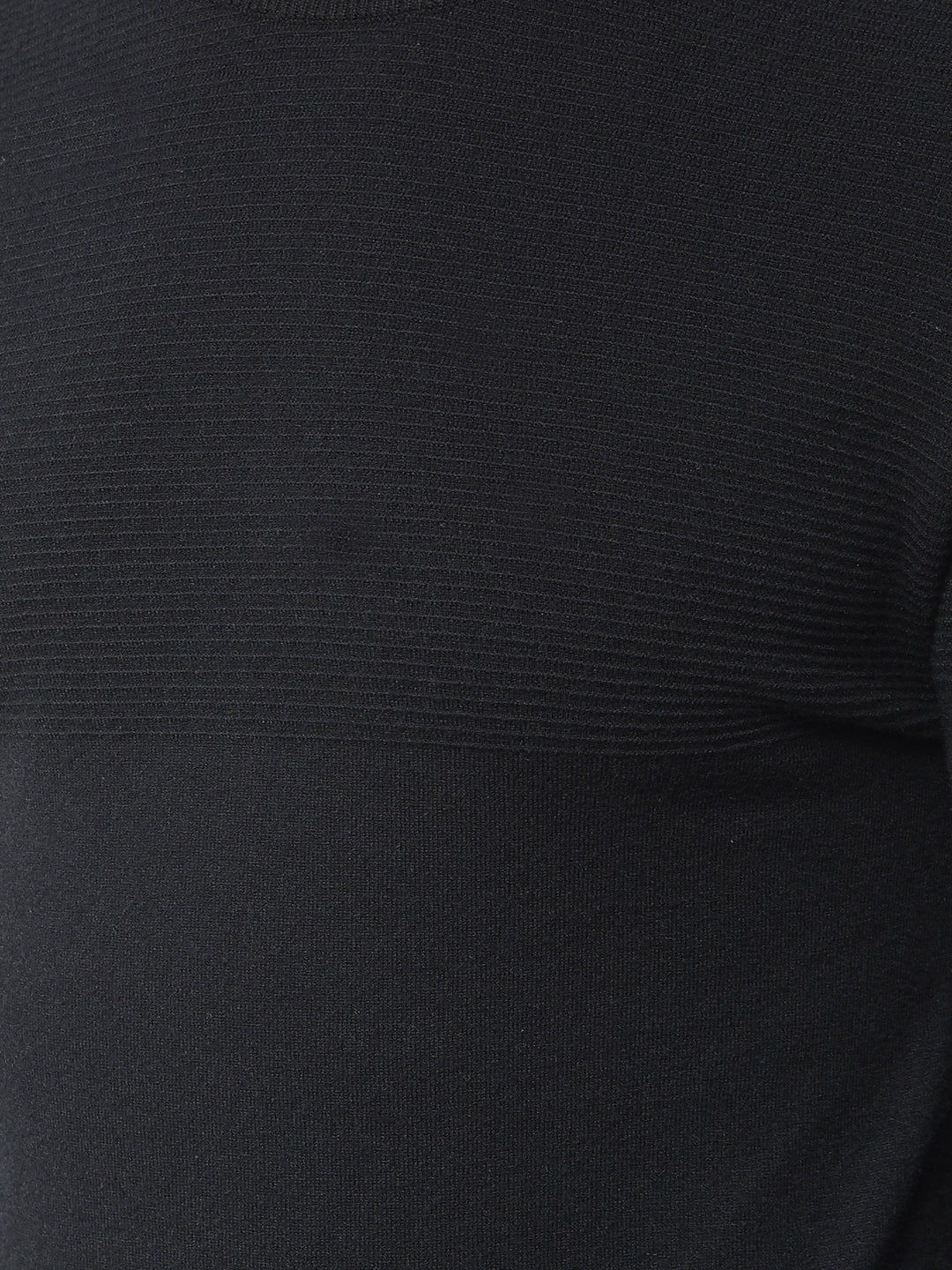 Streetwear Black Jacquard Sweater