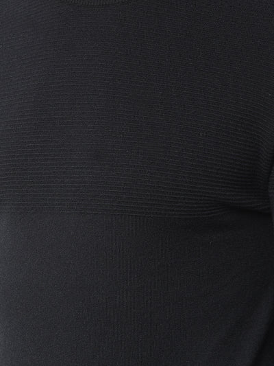 Streetwear Black Jacquard Sweater