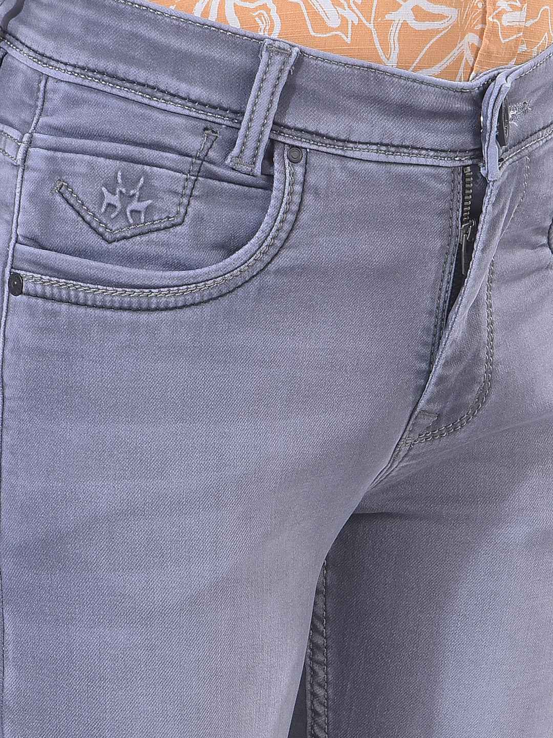 Mist Grey Contemporary Street Jeans