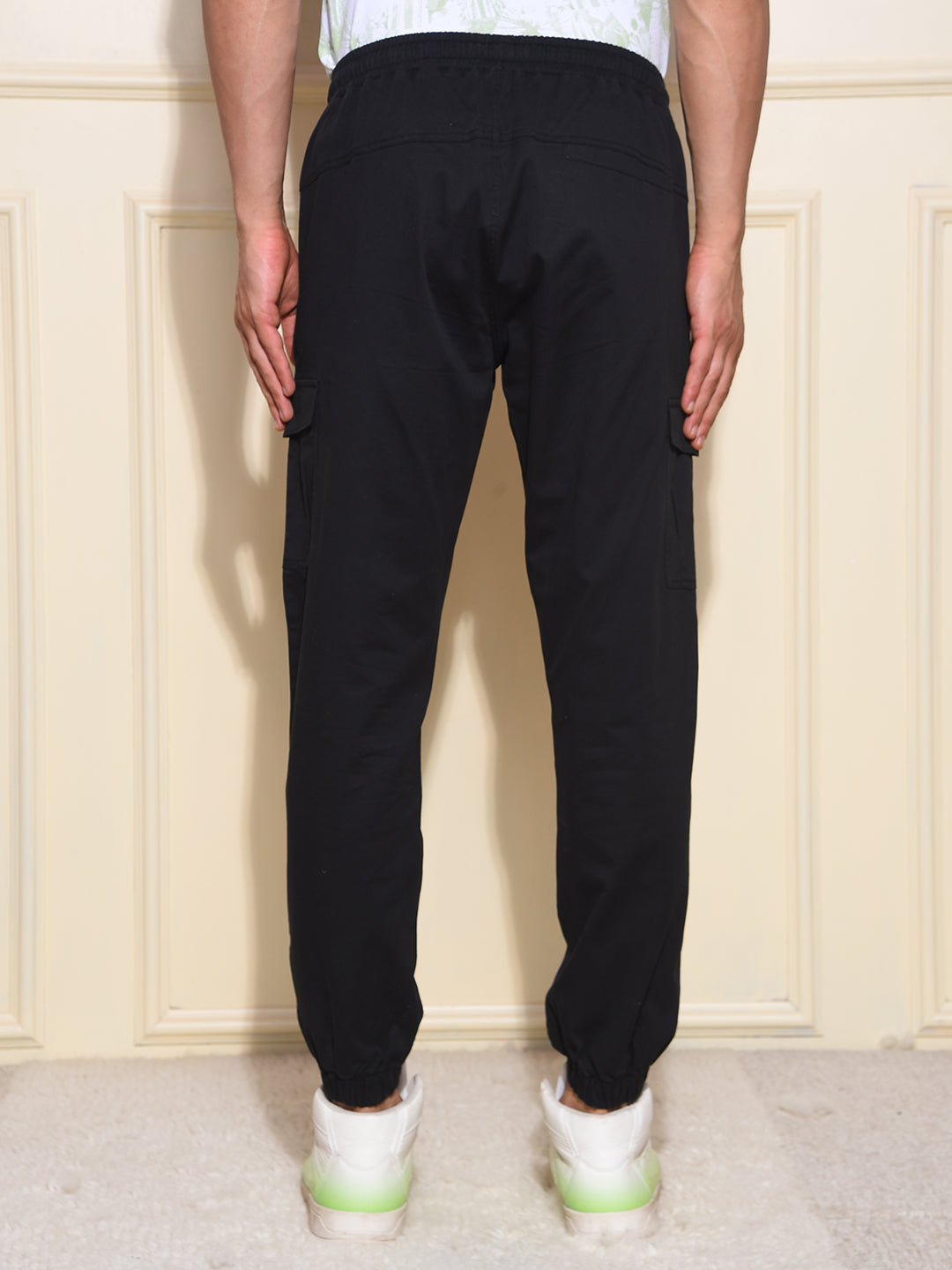 Chic Black Cargo Joggers