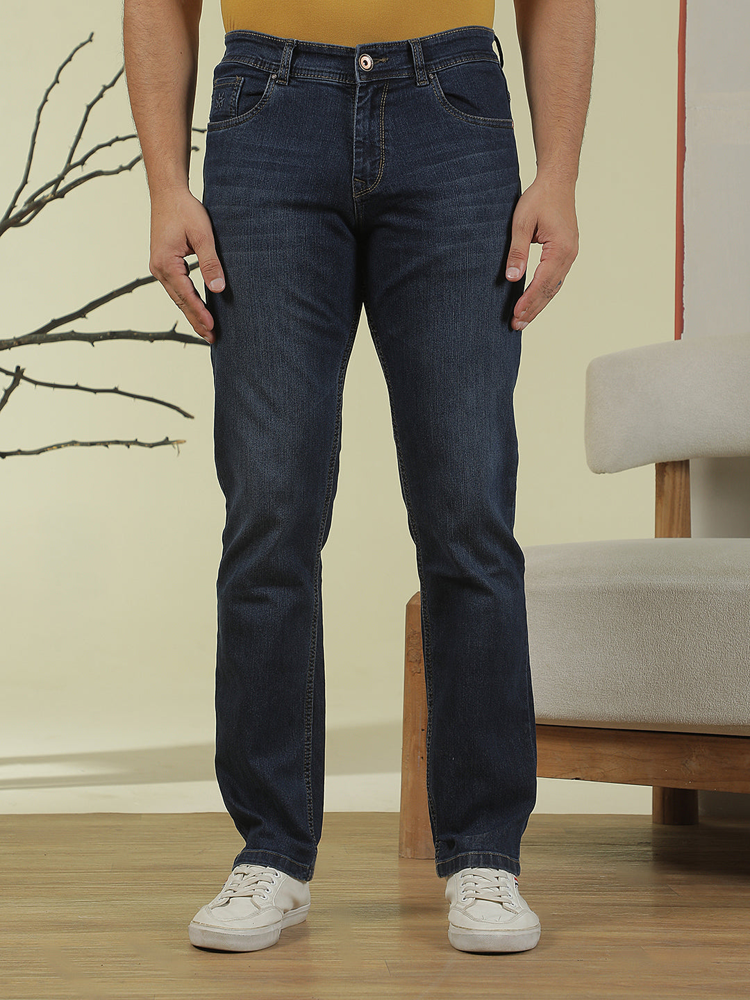 Raw Deep Blue Jeans