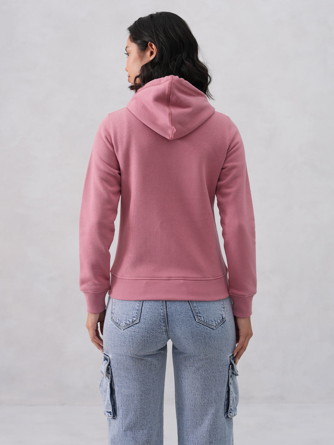 Pink Hooded Neck Sweatshirt