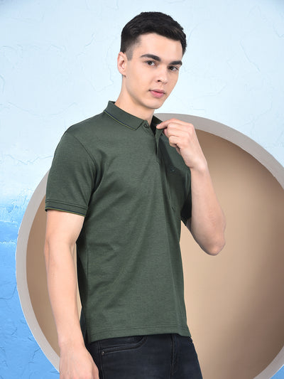 Green Polo Neck T-Shirt