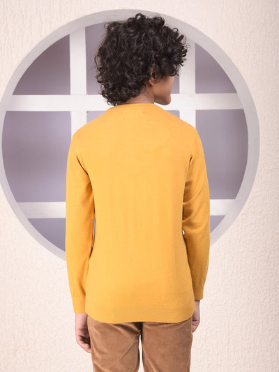 Luxe Mustard Jacquard Sweater