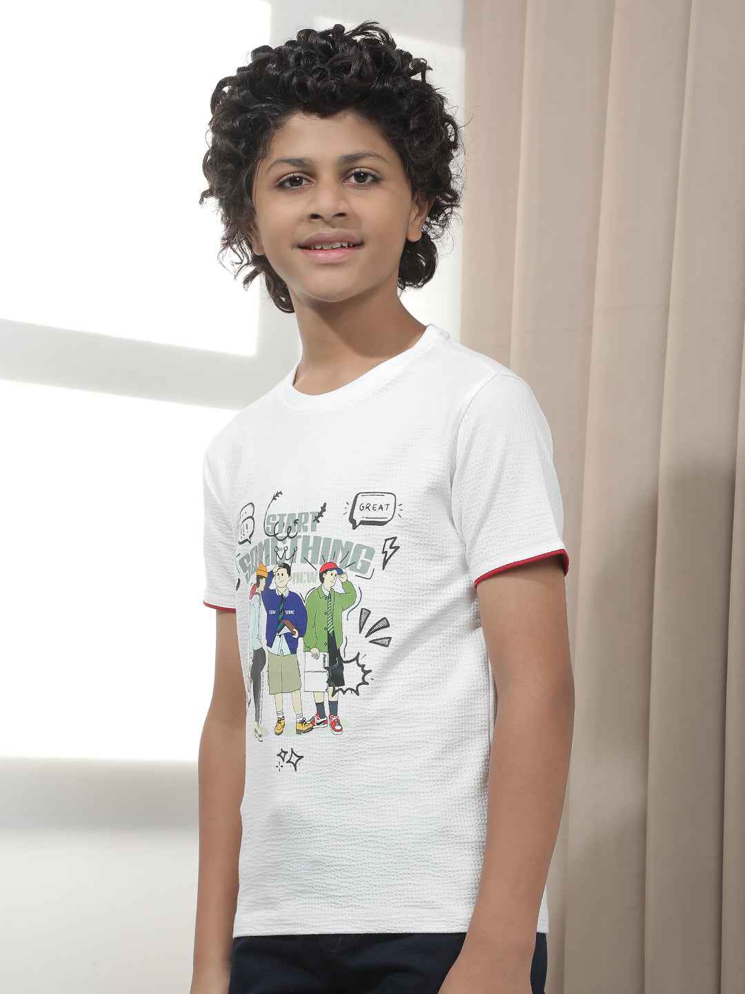 White Graphic Print T-Shirt