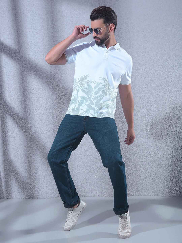 Green Floral Print T-Shirt