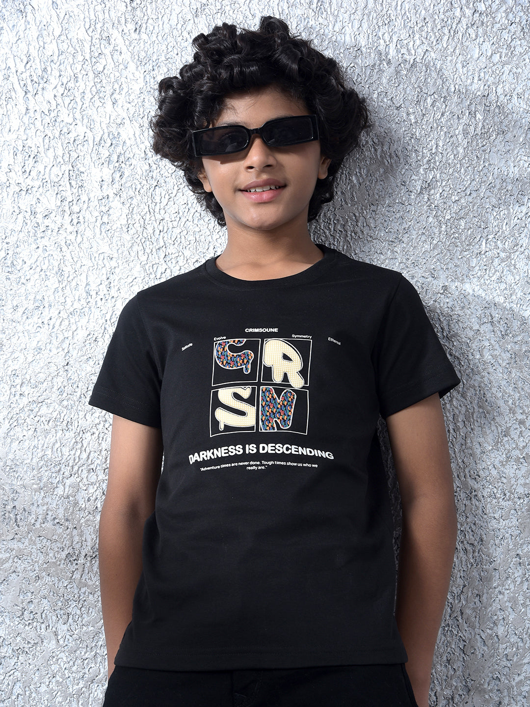 Black Embroidered T-Shirt