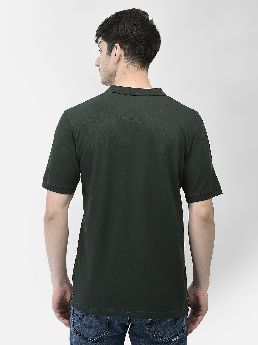 Green Polo Neck T-Shirt