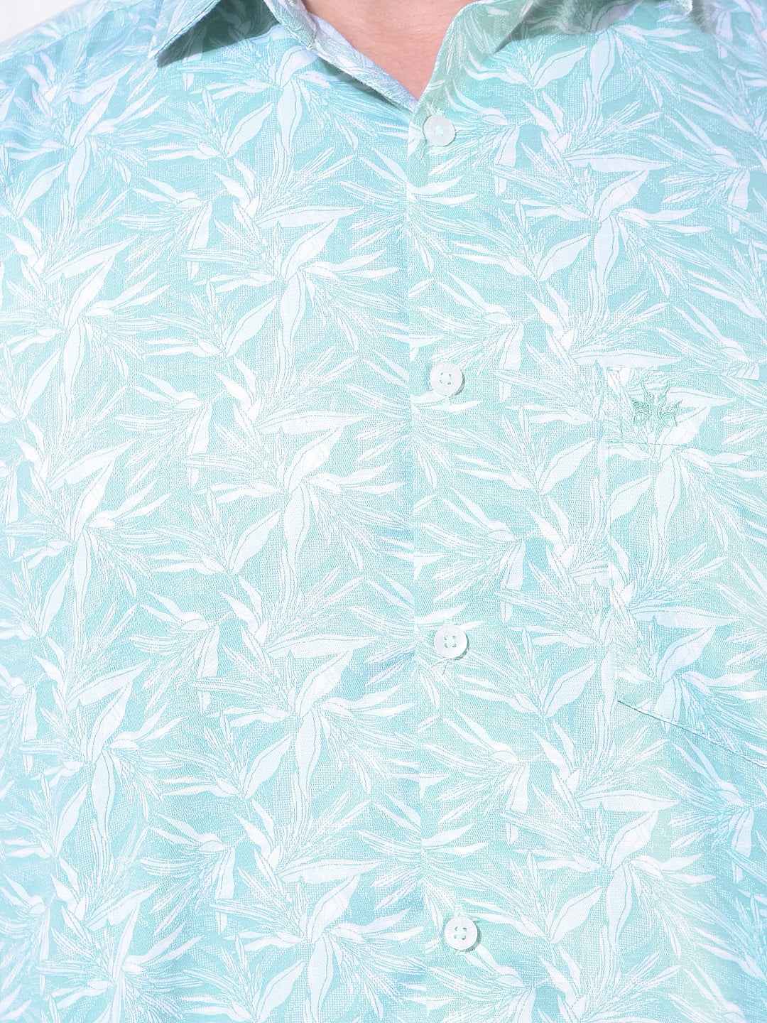 Green Floral Print Shirt