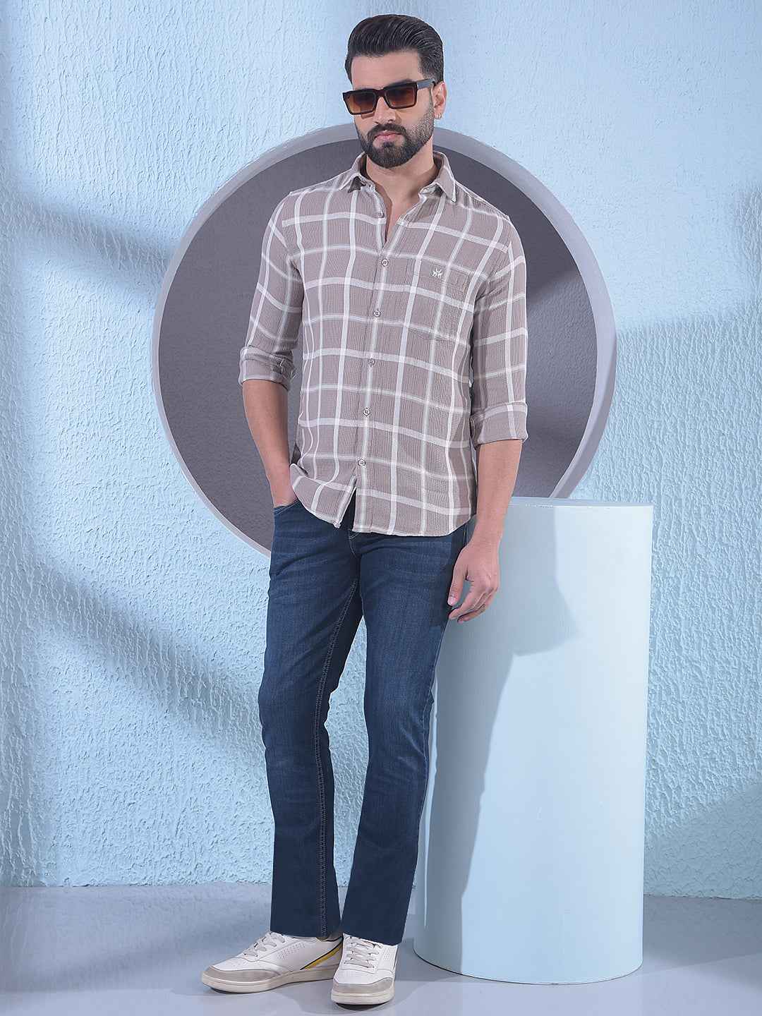 Dark Blue Stretchable Cotton Jeans