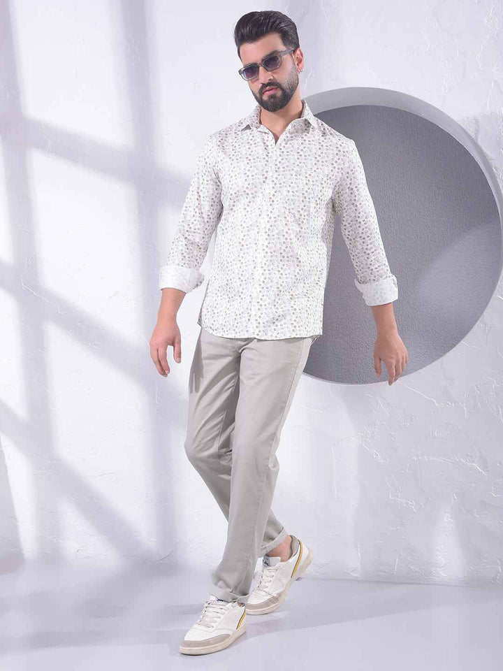 Olive Polka-Dots Shirt