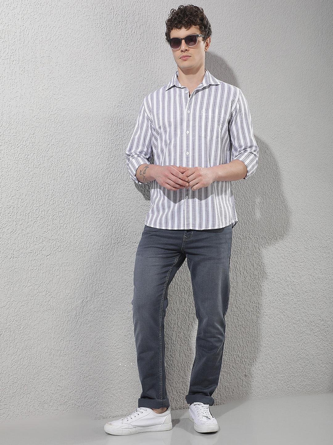 Tailored Ash Grey Straight Jeans