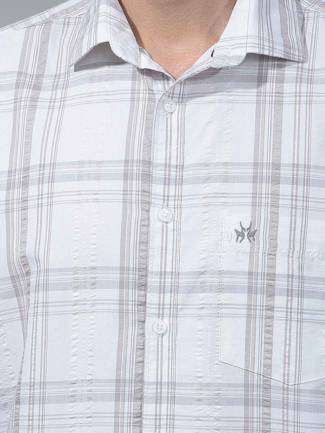 Beige Check Surface Shirt