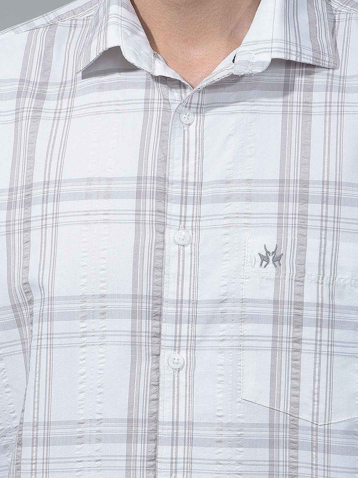 Beige Check Surface Shirt