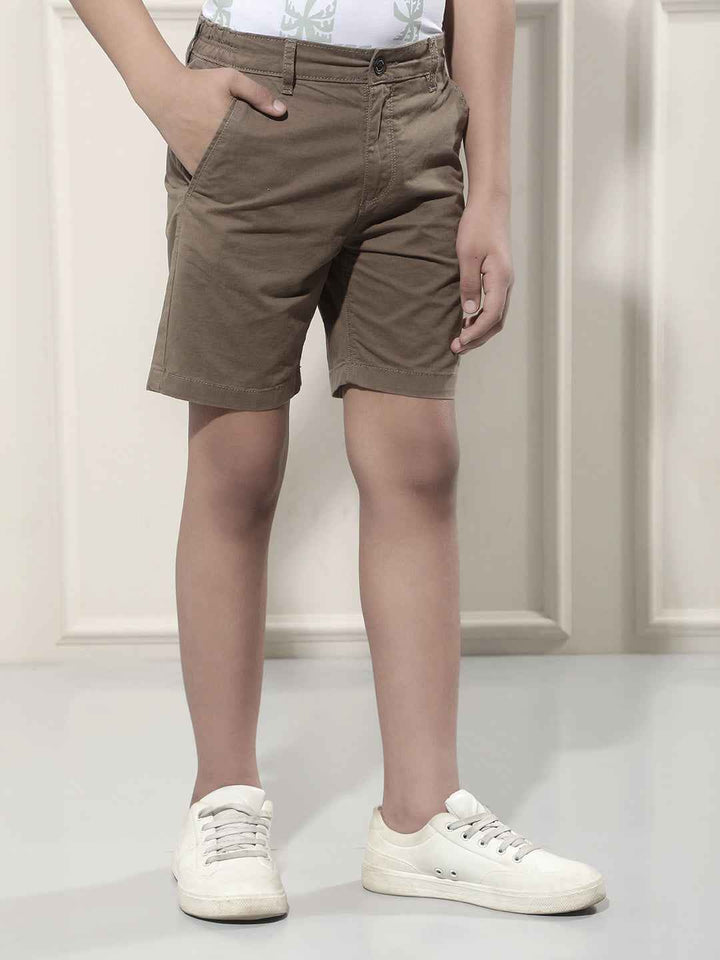 Contemporary Olive 100% Cotton Shorts