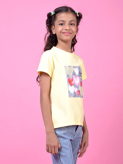 Yellow Graphic Print T-Shirt
