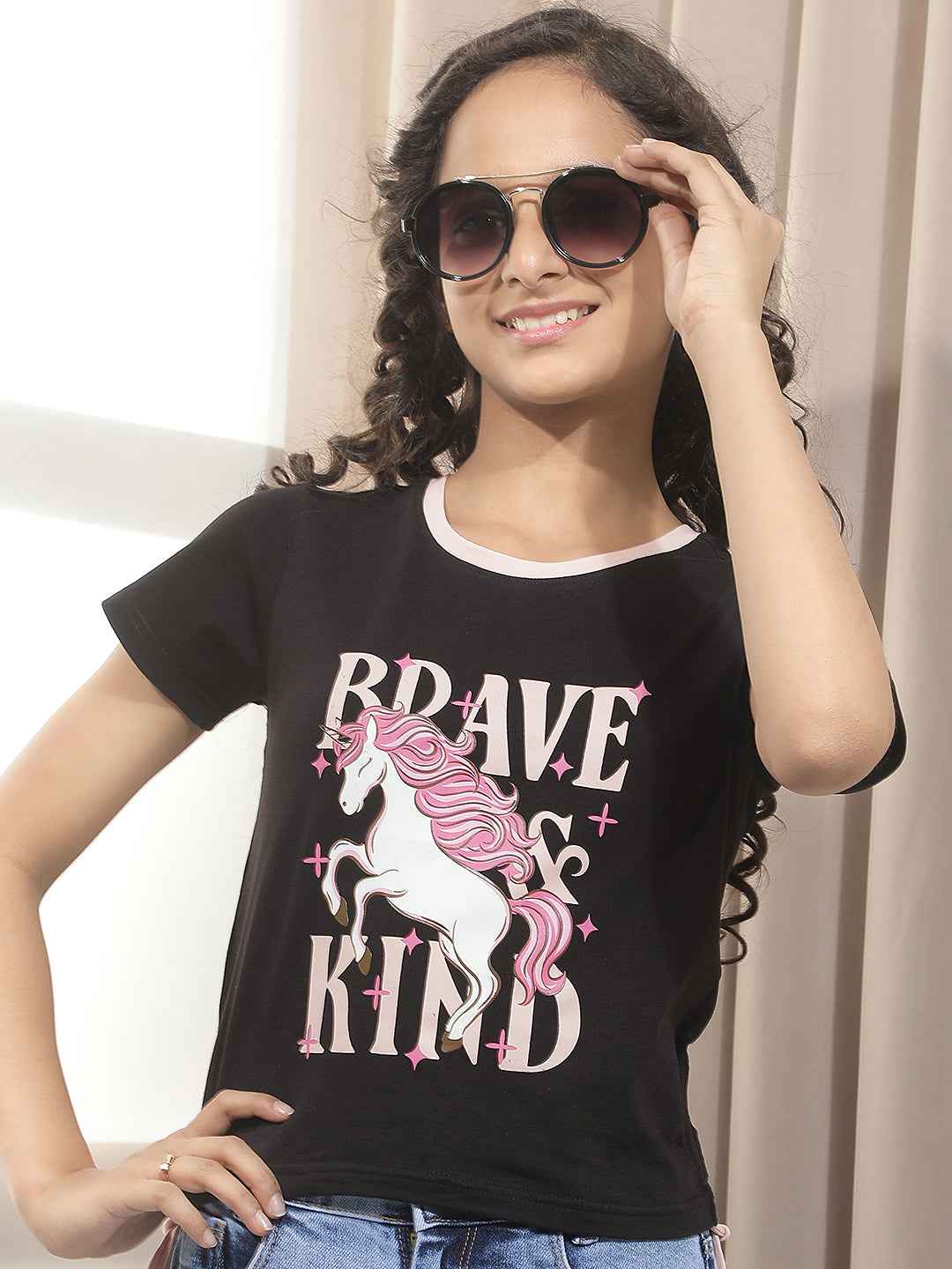 Black Graphic Print T-Shirt