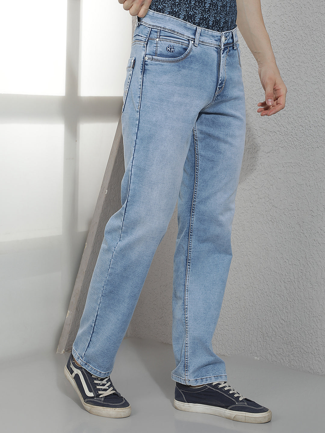 Trendy Sky Blue Washed Jeans